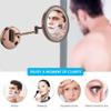 Makeup Mirror Wall Mount 8 inch Bathroom Shaving Mirror Wall Mounted, Luminated 5X Magnification/Color/Rosed view 3