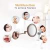 Makeup Mirror Wall Mount 8 inch Bathroom Shaving Mirror Wall Mounted, Luminated 5X Magnification/Color/Rosed view 4