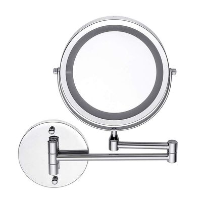 5X Folding Makeup Mirror 7 inch Magnifying Led Lighted Vanity Mirror, Portable Illuminated Bathroom Shaving Mirror 360 Swivel for Spa, Bathroom