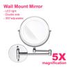 5X Folding Makeup Mirror 7 inch Magnifying Led Lighted Vanity Mirror, Portable Illuminated Bathroom Shaving Mirror 360 Swivel for Spa, Bathroom view 3