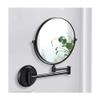 8 inch Makeup Mirror Wall Mounted Round Double-Sided Shaving Mirror Vanity Mirror 3X Magnification Extendable 360 Rotation for Spa and Hotel, Black view 1