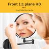 8 inch Makeup Mirror Wall Mounted Round Double-Sided Shaving Mirror Vanity Mirror 3X Magnification Extendable 360 Rotation for Spa and Hotel, Black view 3