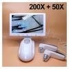 11inch UV Skin Analyzer Machine Professional Scalp Detector Hair Follicles Oil Moisture Tester Facial Skin Hair Analyser Machine Conforms to The Ergonomic Structure,200x and 50 Lens view 2