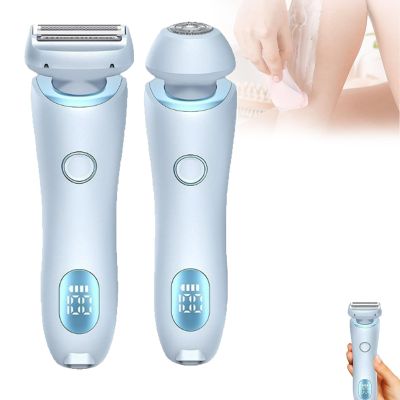 Electric Waterproof Shaver for Women,2 in 1 Portable Rechargeable Bikini Trimmer Wet & Dry (#02)