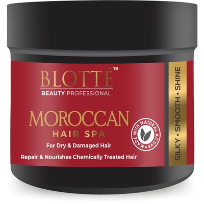 BLOTT Moroccan Hair Spa -For Dry and Damaged Hair Repair & Nourishes Chemically Treated Hair - with Jojoba Oil & Vitamin C 500 Ml