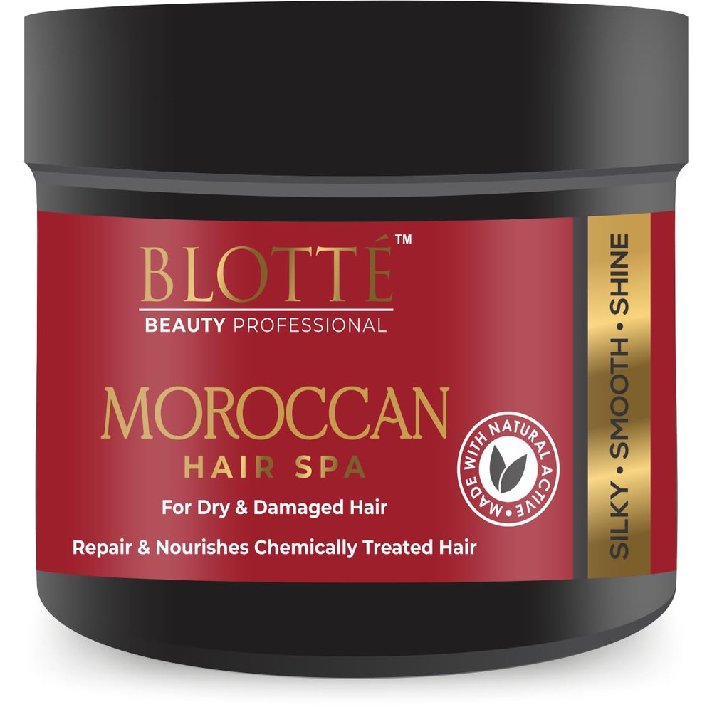 BLOTT Moroccan Hair Spa -For Dry and Damaged Hair Repair & Nourishes Chemically Treated Hair - with Jojoba Oil & Vitamin C 500 Ml