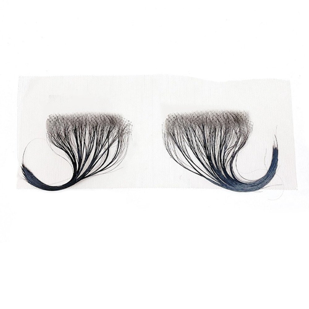HD Lace Hairline Hairpiece, Fine Hair Reusable Virgin Human Hair Invisible Strips Edge Hairline for Women Bangs(Black-B,8CM)