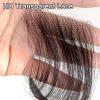 HD Lace Hairline Hairpiece, Fine Hair Reusable Virgin Human Hair Invisible Strips Edge Hairline for Women Bangs(Black-B,8CM) view 3