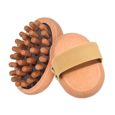 NinthAvenue Basics Premium Wooden Body Massage Brush Set, Dry Brushing for Lymphatic Drainage and Cellulite Reduction Set of 2