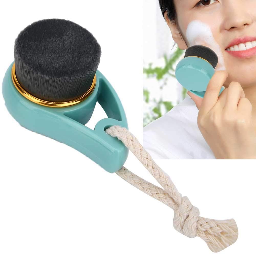 Facial Cleansing Brush Portable Bamboo Charcoal Fiber Facial Cleansing Brush Pore Cleaning Massage Brush for Deep Cleaning Gentle Exfoliating