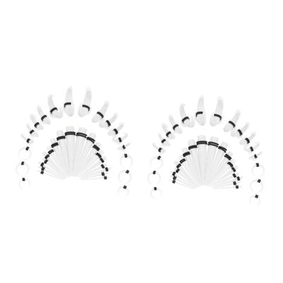 OATIPHO 100pcs Acrylic Ear Gauges Stretching Kit Stylish Horns Design for Men Women Comfortable Lightweight Ear Gauge Jewelry