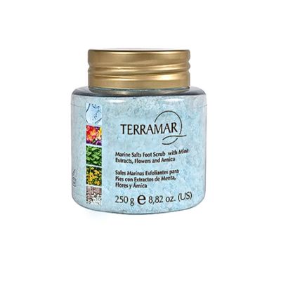 Sales Marinas Exfoliantes para Pies con Extractos de Menta, Flores y rnica 250 g. / 8,82 oz.