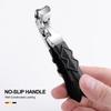 Black Long Handle Toenail Clippers for Seniors Non-Slip Wide Jaw Opening Clipmaster Pro Toenail Clippers with Catcher for Men for Thick Nails Ergonomic Curve Angled Head Toe Nail Clipper Sharp1pcs view 3