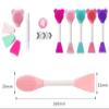 Bathroom Make up Tool Face Wash and Cleansing Massage Mask Application Silicone Facial Mask Brush with Plastic Handle 9pcs view 3