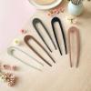5 pieces of Brcowdp large-sized U-shaped bun 4.5 inches retro glossy women's hair accessory, suitable for thick hair and hair clip accessories view 2