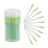 100PCS Disposable Eyelash Brush, Mascara Wands Makeup Brushes Applicators Kits for Eyelash Extensions and Eyebrow Brush with Container (Green) view 1