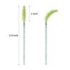 100PCS Disposable Eyelash Brush, Mascara Wands Makeup Brushes Applicators Kits for Eyelash Extensions and Eyebrow Brush with Container (Green) view 3