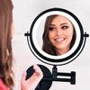 5X Magnifying Cosmetic Mirror 360 Swivel Extendable Two Sided Vanity Mirror for Bathroom, USB Rechargeable/Color/10* view 2