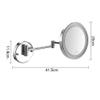 8 inch Round 3X Magnifying Wall Mount Led Lighted Makeup Mirror Touch Screen Shaving Mirror Bathroom Vanity Mirror Swivel Extendable Cosmetic Mirror Makeup and Shaving/Black Bronze view 3