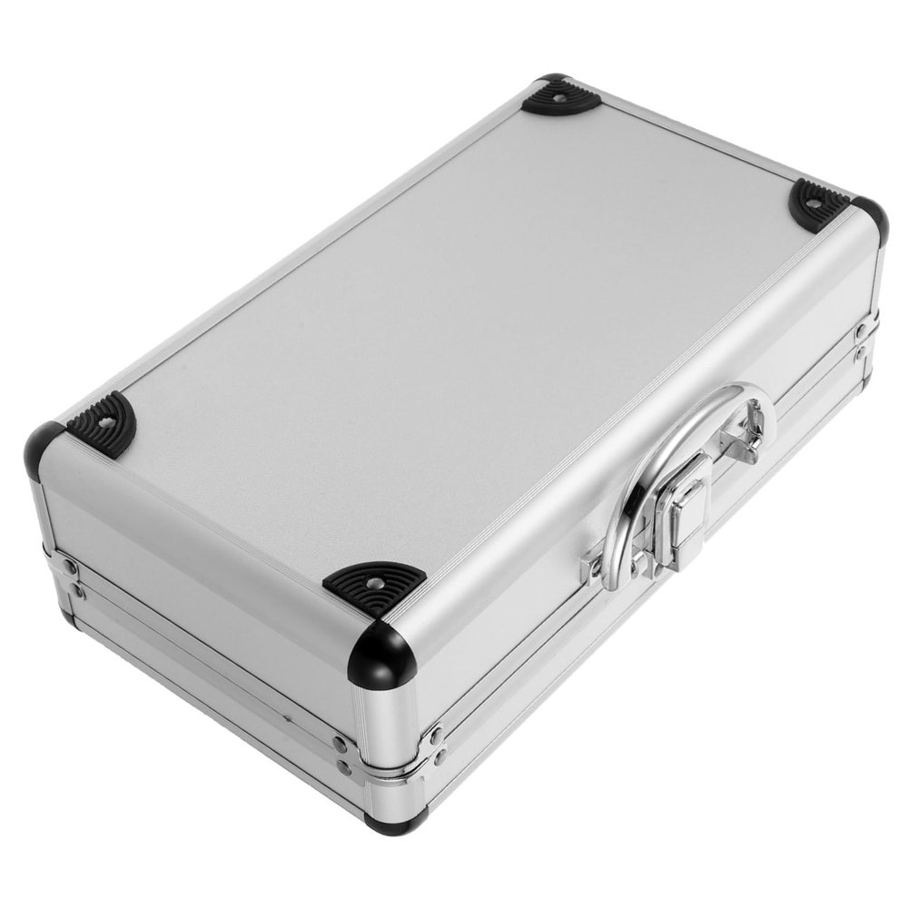 Angoily Multifunctional Tool Case Aluminum Storage Box for Tools Medicine and Accessories Portable Design Capacity for Home Office and Travel Use