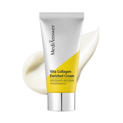 About Me [MediAnswer Vita] Collagen Enriched Cream, K-Beauty Anti-Aging Moisturizer with French Collagen & Multi-Vitamin Complex, Improve Skin Elasticity and Condition (50ml)