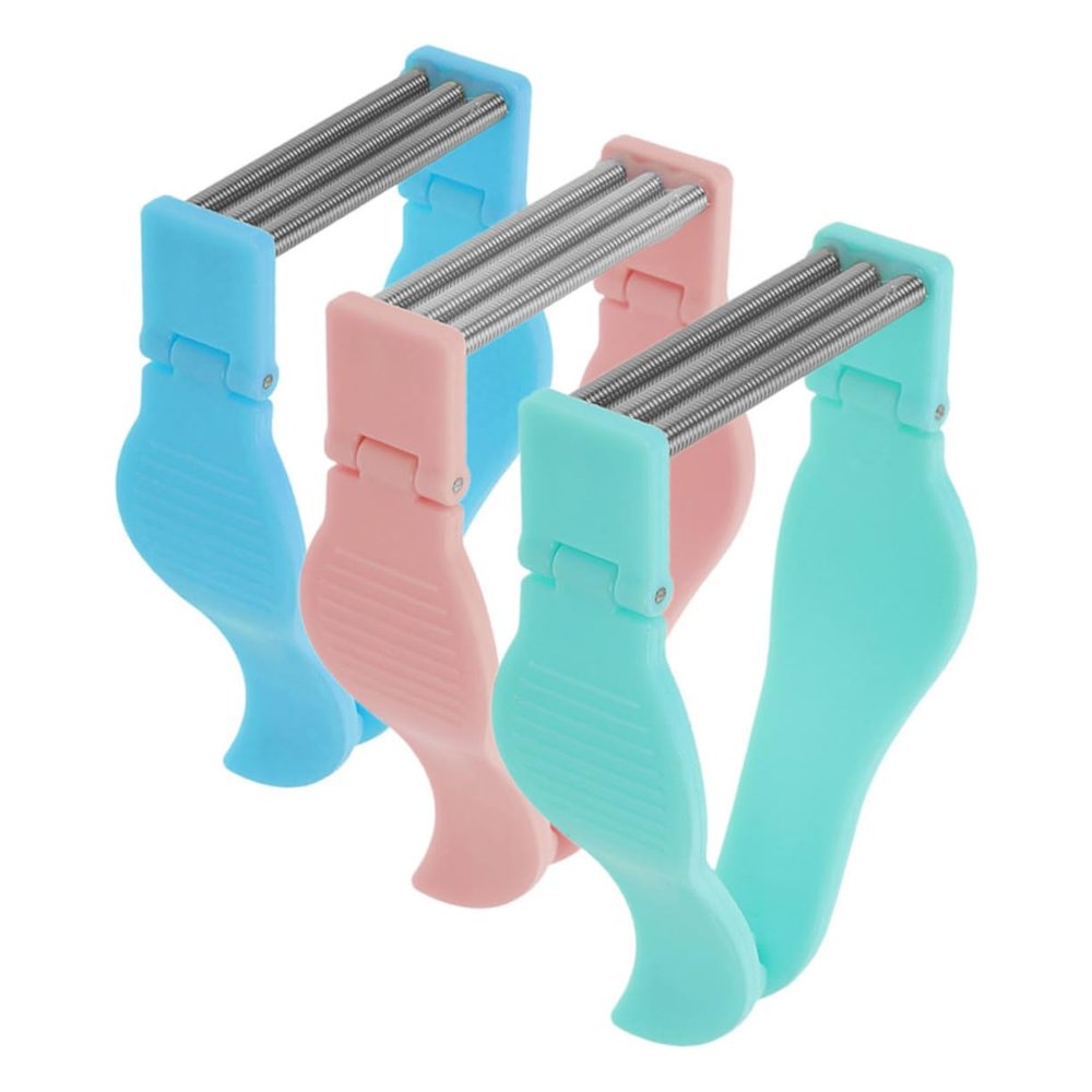 OSOLADY 3pcs Portable Facial Hair Remover Manual Epilator for Women Safe Spring Design for Easy Cheek and Lip Hair Removal Lightweight and Durable for All Skin Types