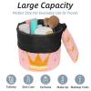 EVANLinsim Drawstring Makeup Bag Large Cosmetic Bag Travel Toiletry Bag Waterproof Make Up Organizer for Women Girls, Pink Crown view 2