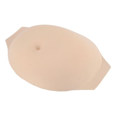 Lightweight Breathable Foam Fake Belly Pregnant Bump False Pregnant Bump Comfy Easy to Wear with Extendable Straps Simulates Actual Pregnancy (Large) (without fixing strap)