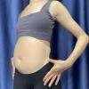Lightweight Breathable Foam Fake Belly Pregnant Bump False Pregnant Bump Comfy Easy to Wear with Extendable Straps Simulates Actual Pregnancy (Large) (without fixing strap) view 2
