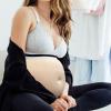 Lightweight Breathable Foam Fake Belly Pregnant Bump False Pregnant Bump Comfy Easy to Wear with Extendable Straps Simulates Actual Pregnancy (Large) (without fixing strap) view 3