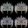 Silver and Yellow Crown for Women Large Tiara for Quinceanera Prom Pageant Homecoming Queen Tiara Crystal Headband Hair Accessories view 2