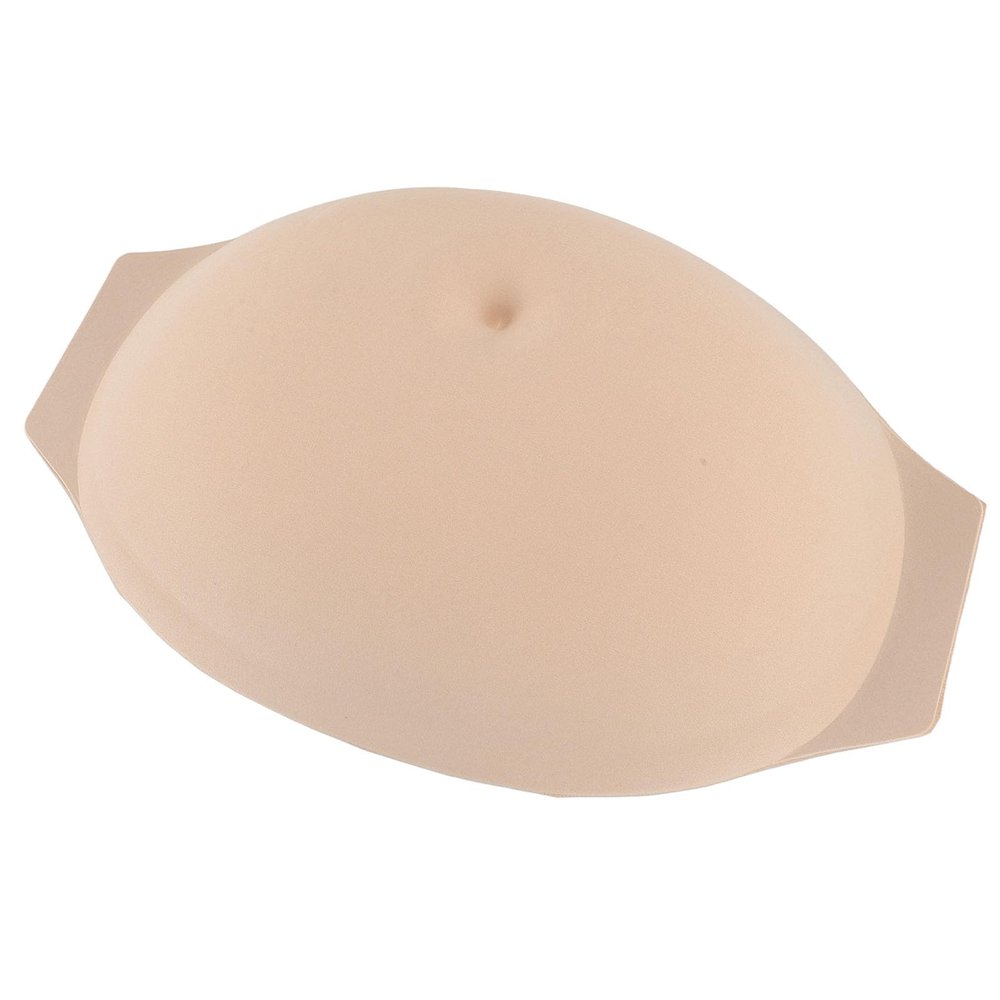 Lightweight Breathable Foam Fake Pregnant Belly Bump Comfy & Easy to Wear with Extendable Straps, Simulates Actual Pregnancy (Small, No Fixing Strap)