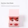 2-Pack Dual-Hole Eyebrow Pencil Sharpener | Stainless Steel Blade Cosmetic Sharpener for Eyeliner, Lip Liner, and Lipstick Pens with Cover (Black) view 4