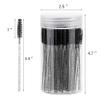 100 Pcs Disposable Mascara Wands, Crystal Eyebrow Spoolies Brush for Eyelash Extensions, Black Lash Brushes with Container (yellow) view 2