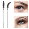 100 Pcs Disposable Mascara Wands, Crystal Eyebrow Spoolies Brush for Eyelash Extensions, Black Lash Brushes with Container (yellow) view 4