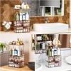 3 Pack Bathroom Organizers and Storage Countertop With 7 Drawers,Stackable Vanity Top Organizer,18.9" Tall Large Capacity Skin Care Organizer and Exquisite Makeup Storage for Beauty Products,Clear view 4