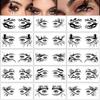 10 Pairs of Halloween Eye Shadow Temporary Tattoo Stickers Eyeliner Decals Face Eye Makeup Stickers for Women Girls Halloween Masquerade Party (Black2) view 1