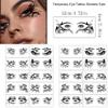 10 Pairs of Halloween Eye Shadow Temporary Tattoo Stickers Eyeliner Decals Face Eye Makeup Stickers for Women Girls Halloween Masquerade Party (Black2) view 2