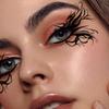 10 Pairs of Halloween Eye Shadow Temporary Tattoo Stickers Eyeliner Decals Face Eye Makeup Stickers for Women Girls Halloween Masquerade Party (Black2) view 4