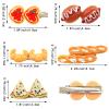 10 PACK Mini Food Hair Clips, Simulation Pattern Funny Hair Accessories, Side Hair Clips, Egg Tart Duckbill Clips Pizza Simulated Food Hot Dog Hairpins Bread Side Clips Hair Accessories view 2