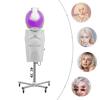 Salon Hair Steamer, Hair Steamer Salon Micro Mister Hair Scalp Treatment Dye Perm Professional O3 Ozone Micro Mist Hair Steamer, 4 Modes, 12 Light Colors Change (White) view 2