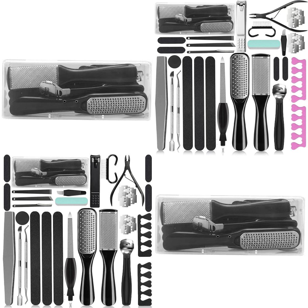 36 in 1 Pedicure Tools for Feet, (2 Pack) Foot Callus Remover Set for Foot Care