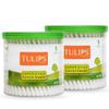 TU LIPS Cotton Ear Buds/Swabs (pack of 2) with White PAPER Sticks (200/400 Tips) in a Jar view 1