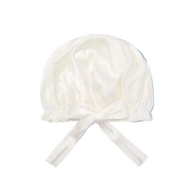 19MM Silk Adjustable Elastic Absorbent Shower Cap Shampoo Solid Color Adult Cap