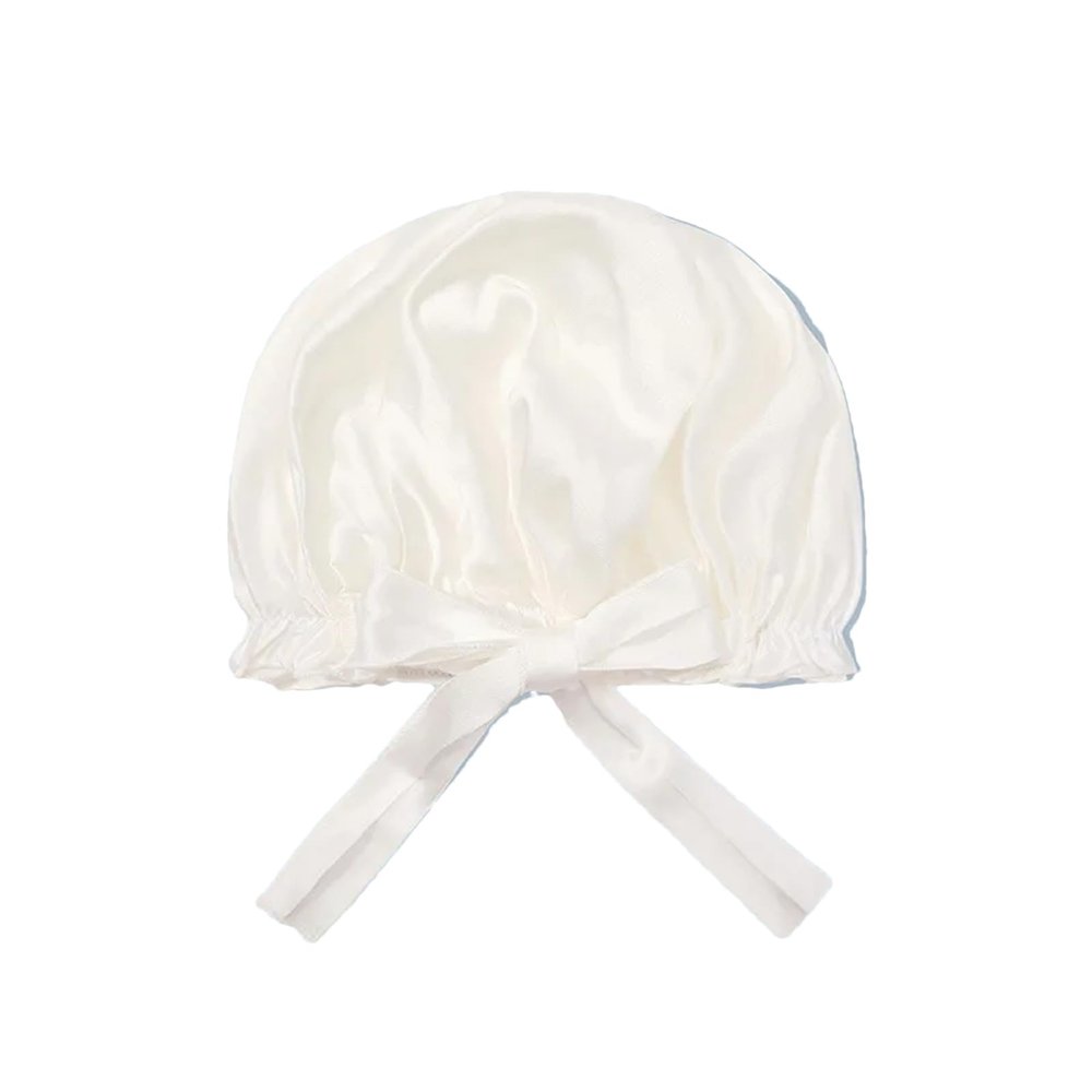 19MM Silk Adjustable Elastic Absorbent Shower Cap Shampoo Solid Color Adult Cap