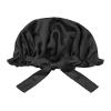 19MM Silk Adjustable Elastic Absorbent Shower Cap Shampoo Solid Color Adult Cap view 2