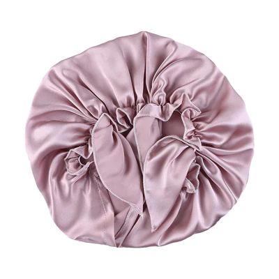 16 Momme Smooth Soft Hat Nighttime Sleeping Cap Women's Hair Tie Elastic Stay On Head