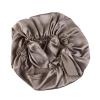 16 Momme Smooth Soft Hat Nighttime Sleeping Cap Women's Hair Tie Elastic Stay On Head Taupe view 1