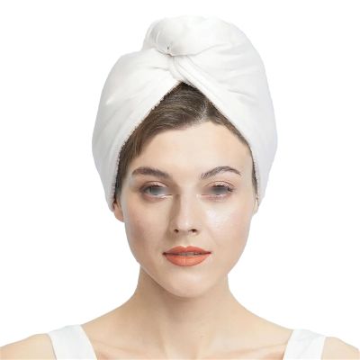 19MM Silk Dry Hair Cap Summer and Autumn Women's Bag Wet Hair Care Breathable Household Shower Cap Ivory