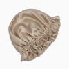 9mm Silk Bonnet Summer Double Layer Nightcap Anti-frizz Hair Care Home Shower Cap Sky Blue view 4